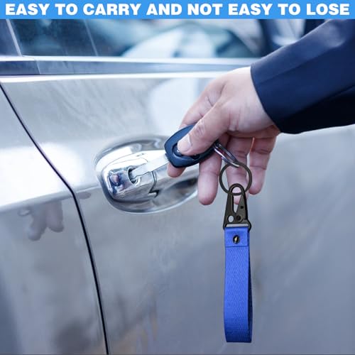 Image of 4PCS Motorcycle Accessories Fabric Keychain - Black, Red, Blue, Purple for Men and Women - Universal Multi-function Anti-Lost Lanyard