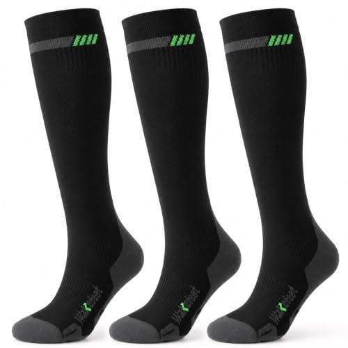 Image of Medical Compression Socks for Men & Women, 3 Pairs 20-30mmHg Knee High Graduated Compression Stockings for Circulation, Swelling, Varicose Veins, Flying, Travel, Nurses, Running, Pregnancy