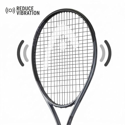 Image of HEAD Geo Speed Adult Tennis Racquet - Pre-Strung 27.5 Inch Extended Graphite Composite Tennis Racket with Geo Power Technology, 105 Sq in Head, Light Balance, Black /White (Grip Size - SC30)