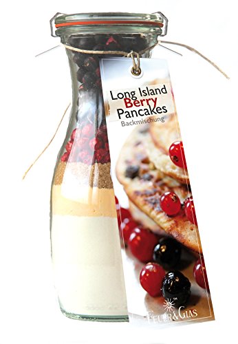 Backmischung im Glas für Long Island Berry Pancakes - Raffinierte Geschenkidee für Backfreunde - Gourmet Backzutaten im Weckglas für Beeren-Pfannkuchen - von Feuer & Glas Cover