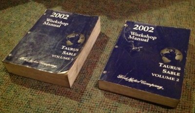 2002 Ford Taurus Mercury Sable Service Shop Manual Set (2 volume set, and the wiring diagrams ...