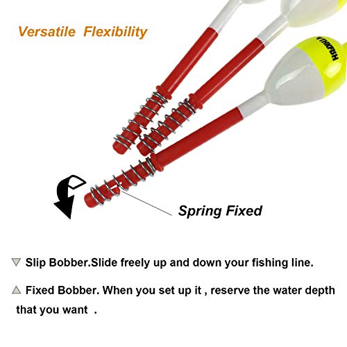 image for THKFISH Fishing Floats and Bobbers Balsa Wood Floats Spring Bobbers Ov