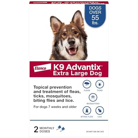 K9 Advantix Flea, Tick & Mosquito Prevention for Dogs Over 55 lbs. | Flea Drops for Extra Large Dogs | Apply Monthly | 2 Treatments Cover