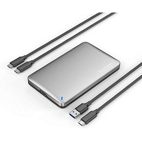 SNANSHI 2.5 Inch Hard Drive Enclosure, USB C External HDD Caddy with 6 Gbps,10TB,Tool-free External Hard Drive Enclosure for 2.5" SATA III HDD and SSD with UASP Compatible for Windows Mac OS Cover