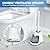 LOVLOY Toilet Plunger and Brush with Holder, Bowl Brush and Heavy Duty Toilet Plunger Set with Ventilated Holder, 2-in-1 Toilet Brush and Plunger Combo for 5.3-inch Toilet Drain New Pack (White, 1)
