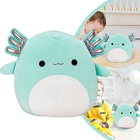 Njbfjhnn 20cm Cute Axolotl Doll Plush Toy Teal Green Axolotl Stuffed Pillow Toys Animals Plushie Doll Baby Toys Room Decor Kids Gift 20cm Cover