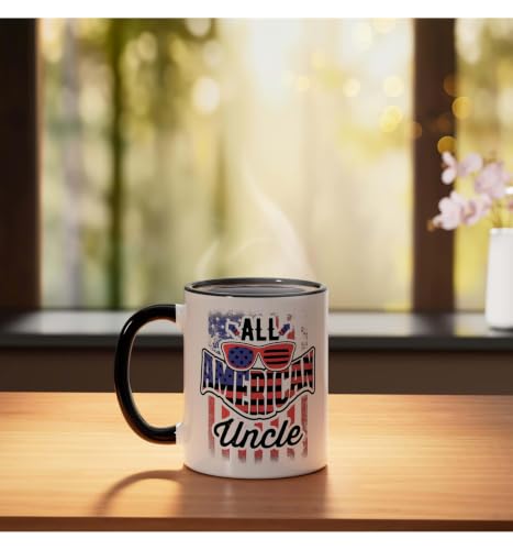 Taza cerámica negra y blanca 11 onzas vintage miniatura 3