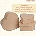 Heart Paper Mache Boxes with Lids (Set of 3) - Brown Kraft Paper Nesting Gift Boxes - Crafting Paper Mache Heart Box with Lid for Custom Decoration - Durable Paper Mache Box for Versatile Storage