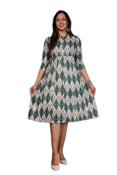 Image of Geometric Printed Stylish Anarkali Kurta for Women