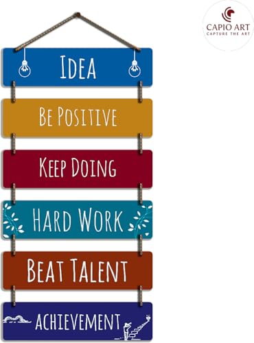 Image of CAPIO ART Welcome Wooden Quote Wall Hanging Decoration Items for Home Decor | Mdf Art for Living Room & Bedroom | Decorative Item for Office & House | Gifts Modern Wood Hanger - Idea