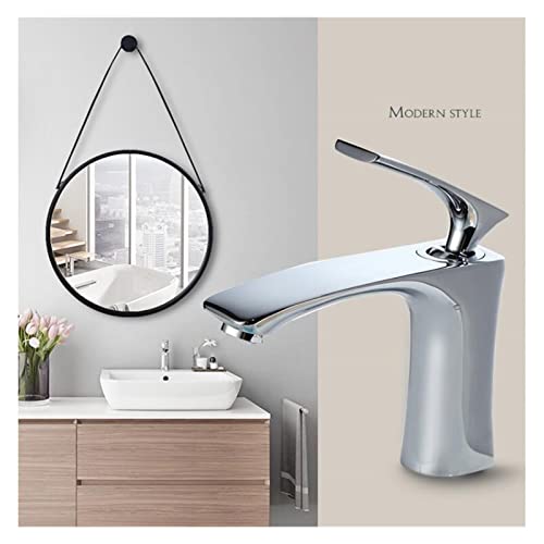 Robinet d'eau mélangeur d'eau de lavabo anti-éclaboussure bicolore - 8