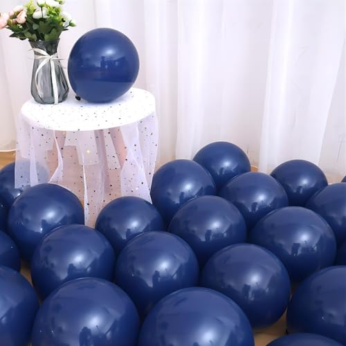 Image of DECGOL Navy Blue Balloons 100pcs Dark Blue Latex Party Balloons Different Sizes 18 12 10 5 Inch Night Blue Balloon Garland for Birthday Party Graduation Baby Shower Wedding Holiday Balloon Decoration