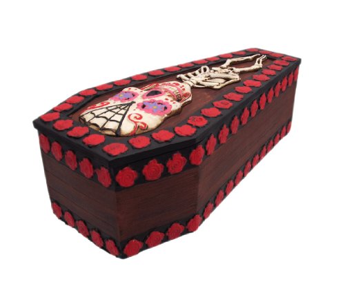 Day of The Dead Coffin Box Display Decoration - Thumbnail 2