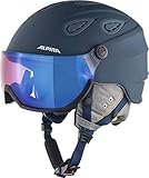 ALPINA Unisex - Erwachsene, GRAP VISOR 2.0 Q-LITE Skihelm, ink-grey matt, 54-57 cm