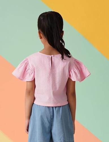 Image of Amazon Brand - Symbol Kids Girl's Cotton Regular Fit Top