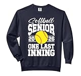 Softball Senior 2026 Last Inning Senior Softball Player Comfort Colors Adult Sweatshirt