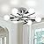 XINGSIYUELYX 6-Light Chrome Sputnik Ceiling Light Fixture,Semi Flush Mount Ceiling Light,Modern Close to Ceiling Light,Chandelier Light Fixture Ceiling for Living Room Dining Room Foyer,E26 Socket