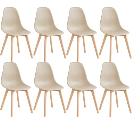 BenyLed Set di 8 Sedie da Pranzo in Stile Scandinavo