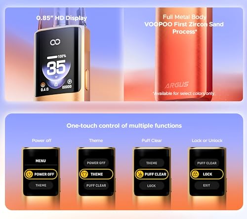 For VOOPOO Argus G4 Kit 35W Batterie 1650mAh,3.5ml RDL et DTL No Nicotine – vue 7
