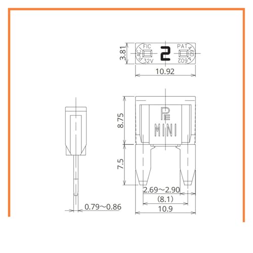 Fusible de inserción mini BFMN-4A-32V coche repuesto 3