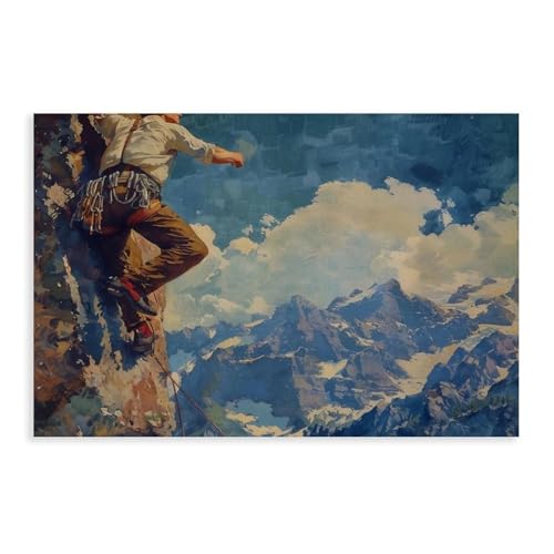 Impression sur toile Extreme Mountain - Tableau escalade 61x91.4 cm pour bureau et chambre