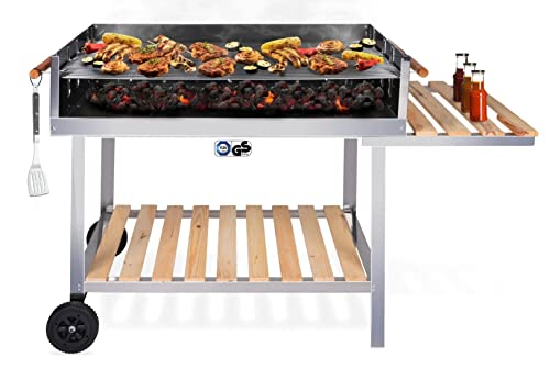 RESCH 502599 Grillwagen Edelstahl - 145 x 90 x 60cm, 10 Personen...