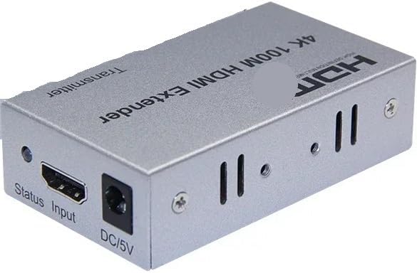 HDMI Extender 4k 100M 120m HDMI Extender Over Cat5e Cat6 Rj45 Ethernet Cable Video Converter 1080p 60m Ethernet Cable Receiver(4K 100m Silver)