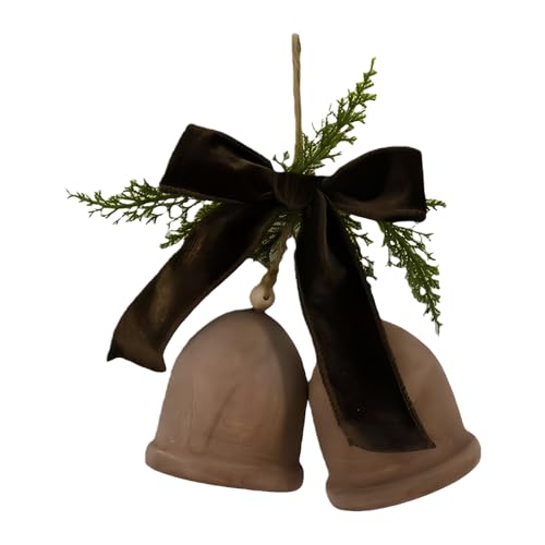Campanas Navideñas para Decoración,Decoración Tradicional de Guirnalda de Madera | Campanas Decorativas Navideñas - para Árbol Familiar Rama Ventana Pared Hogar Navidad Rincón Festivo Interior Exterio