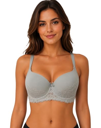 Image of Viola's Secret 6 Pack of Color Print T-Shirt Bras B Cup C Cup and D Cup