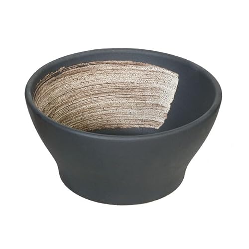 Irodoriya 金魚鉢 おしゃれ 睡蓮鉢 陶器 メダカ鉢 信楽焼 刷毛目めだか鉢 めだか鉢 水鉢 ビオトープづくりに 水蓮鉢 すいれん鉢 彩り屋_