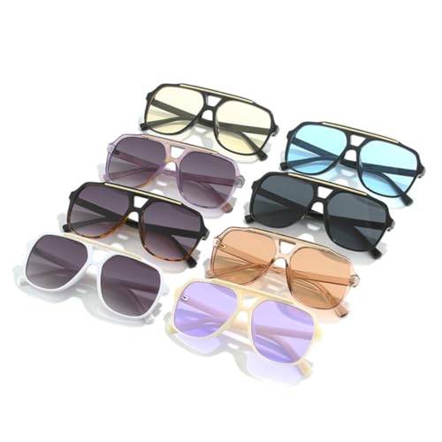 Lunettes de soleil double bridges verres transparents dégradés gris - 2
