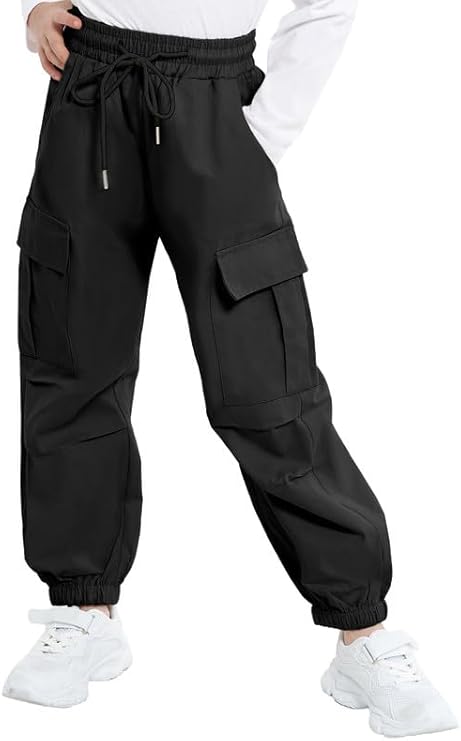 Hotouch Joggingbroek voor dames, warme waffle, lange broek, baggy vrijetijdsbroek, elastisch, hoge taille, winter, sweatpants met zakken, grijs, M