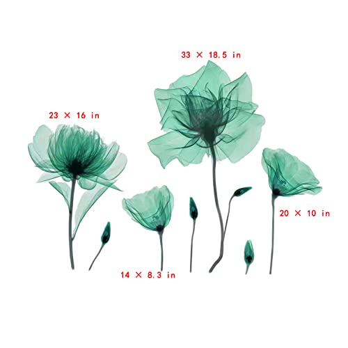 Flower Wall Decals Peel And Stick Wall Decor M Achoose Green Plant Removable Decal Stick Home Decor Wall Stickers For Bedroom Living Room Wall Decaoration #TOP6