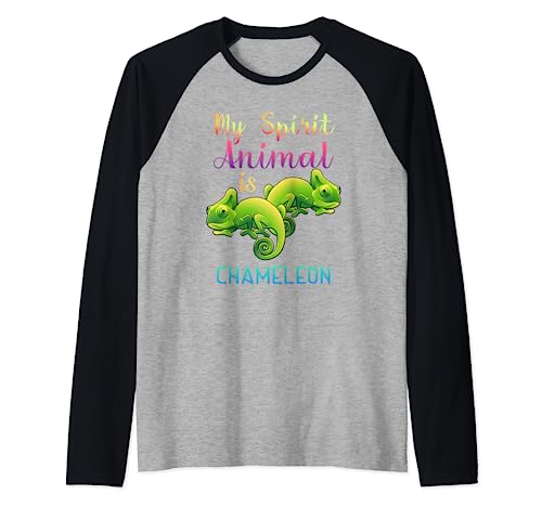 Camiseta My Spirit Animal Is A Chameleon Camiseta Manga Raglan