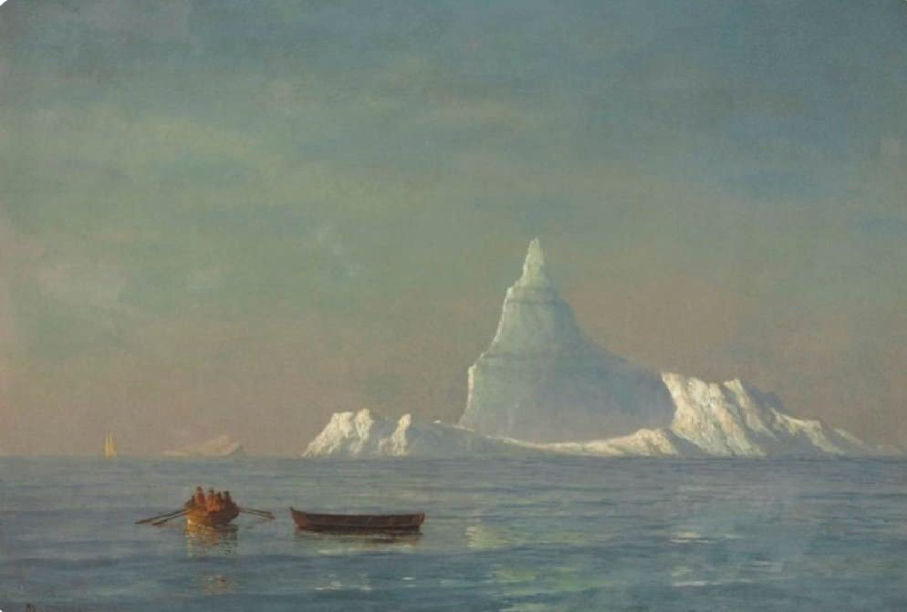 Toile Icebergs Albert Bierstadt sérigraphie artistique haut de gamme 50x70