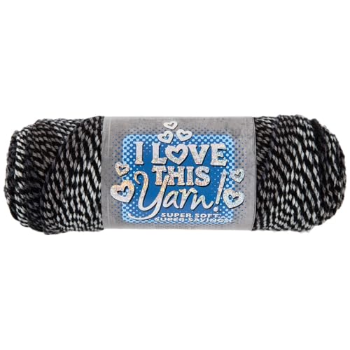 Image of Hobby Lobby Print I Love This Yarn, 700 Gray & Black, Set of 2 | 4 Medium Weight, 252 Yards Per Skien, For Crocheting & Knitting