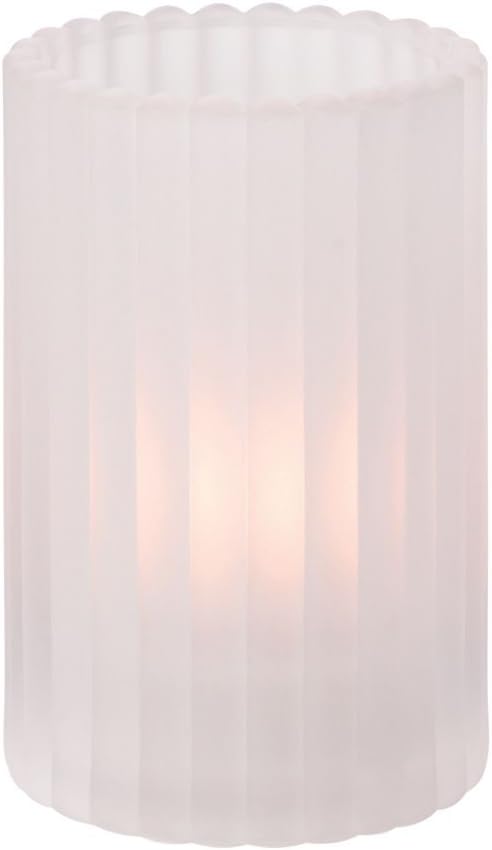 Hollowick Satin Crystal Glass Vertical Rod Cylinder Lamp