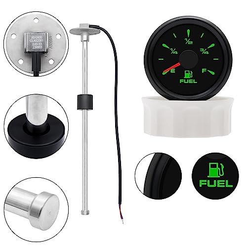 Geloo Fuel Sending Unit with Fuel Gauge Kits 16\" (400mm) Boat 316 Stainless Steel Fuel Level Sensor Fuel Water Tank Sender Gas Tank Sending Unit Boat Gauge for Boat Truck RV 240-33ohm - Thumbnail 7