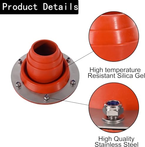 Stove Jack Kit for Tent, Roof Pipe Flashing Boot - Image 4