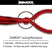 SIAMKICK Muay Thai Prajiad Armbands, Traditional Handmade Muay Thai Armband, Authentic Wai Kru Thai Boxing & Kickboxing (Set of 2) (Inferno Red)