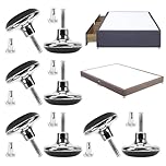 8 Pcs Leg Glides Castors with Metal Inserts Chrome Feet Bed for Divan Base Settee Sofa Chairs Wheels, Mushroom Shaped Legs