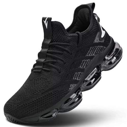 Mens Running Shoes Air Cushion Slip on Walking Tennis Sneakers Fashion Casual Breathable Trail Sport Gym