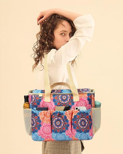 Travel Tote Bag Large Weekender Overnight Bags for Women Personal Item Size Travel Bag with Luggage Sleeve Utility Tote Bag with Pockets Shoulder Bag Tote fits 15.6\" Laptop Bolso de Viaje para Mujer