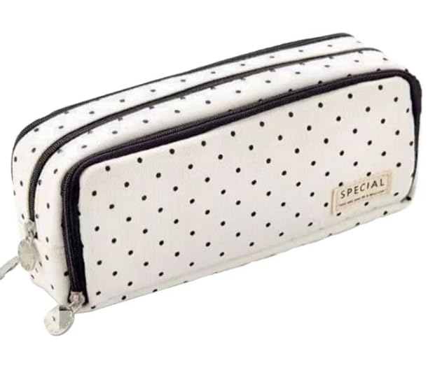 Koilife Polka Dot Pencil Case Large Capacity,Multi Compartment Pencilcases