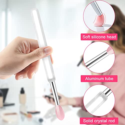 8Pcs Silicone Lip Brushes Lipstick Applicator Brushes,Makeup Brush, Perfect Applicators For Cream Lip Mask, Eyeshadow, And Lipstick (Multicolor) #TOP2