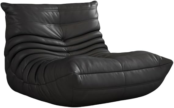 Caterpillar Balcony Living Room Sofa - Tatami Leisure Single Lying Sleeping Internet Celebrity Sofa Chair Black, A Stain and Abrasion Resistant