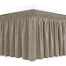 Biscaynebay Wrap Around Bed Skirts Elastic Bed Ruffles, Easy Fit Wrinkle and Fade Resistant Solid Color Luxurious Silky Textured Fabric, Taupe Queen 15 Inches Drop