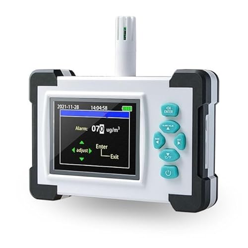 High Precision Portable Air Quality Monitor with Real-Time Alarm for Industrial & Lab Use