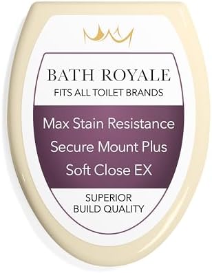 Bath Royale Toilet Seat Elongated with Cover BR501-02 Soft Close,...