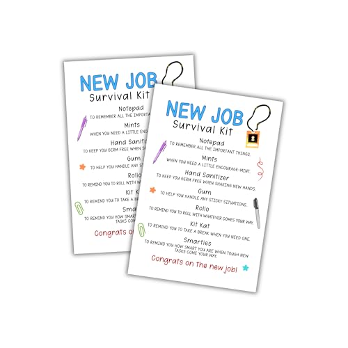 Lashicorn New Job Survival Kit 30pk 4x6” HR Onboarding Office Administration Gift New Hires Employee Welcome Package Career Office Survive Appreciation
